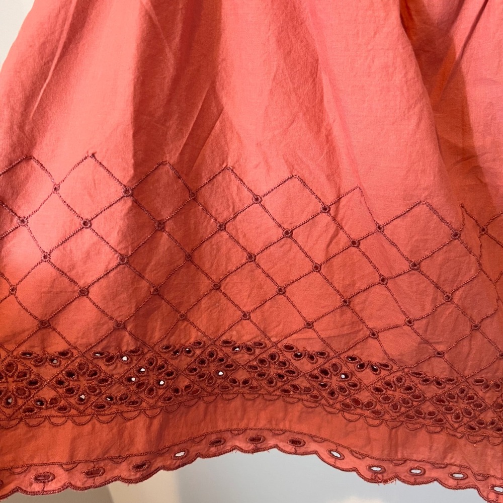 Shabby Chic NEW Eyelet Lace 100% Cotton Embroidered 2 Piece Pajamas Light Medium - Picture 9 of 15